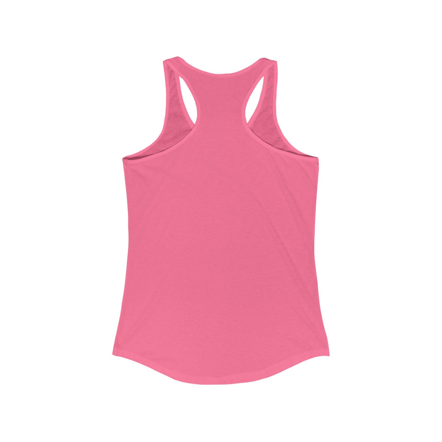 Cause She is Watching Fitness Tank in pink, racerback style, lightweight fabric, ideal for active women.