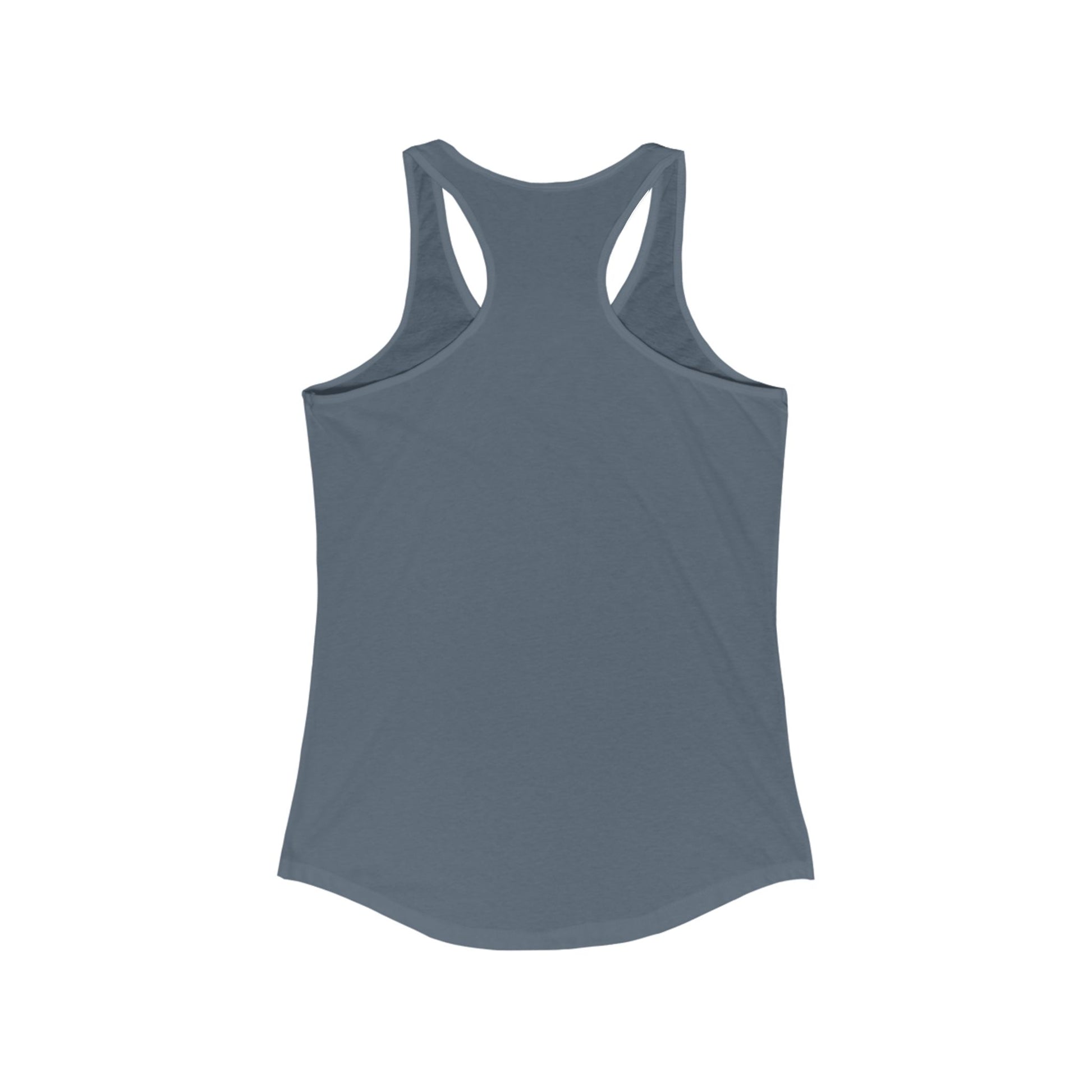 Cause She is Watching Fitness Tank in solid grey with racerback design and scooped neckline for active women.